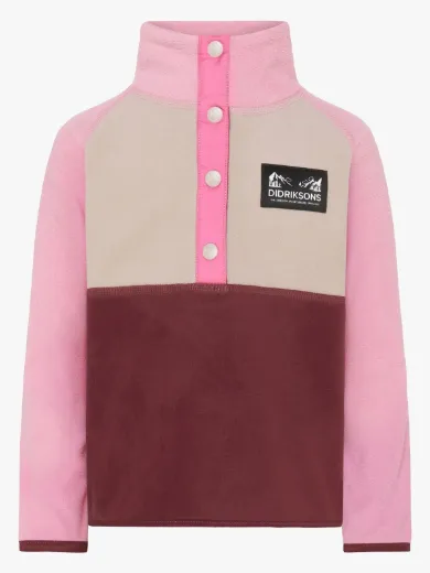 Bilde av Didriksons Monte kids fleece sett Anemon Red